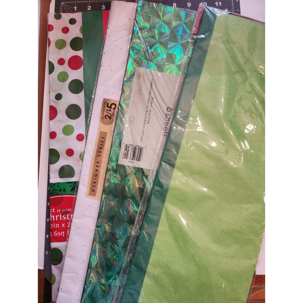 Assortment of Christmas Tissue Papers B22